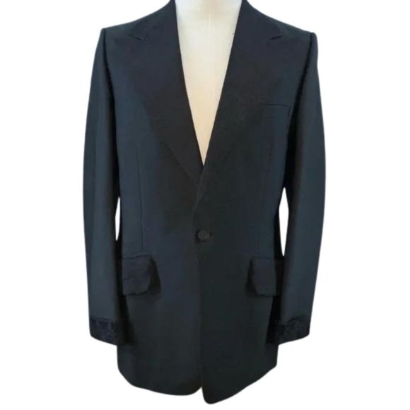 Colbert's Harry Holland Vintage Black and Engraved Look Blazer Jacket - Picture 1 of 15